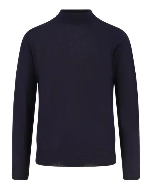 FILIPPO DE LAURENTIIS Blue Merino Wool Turtleneck Sweater for men