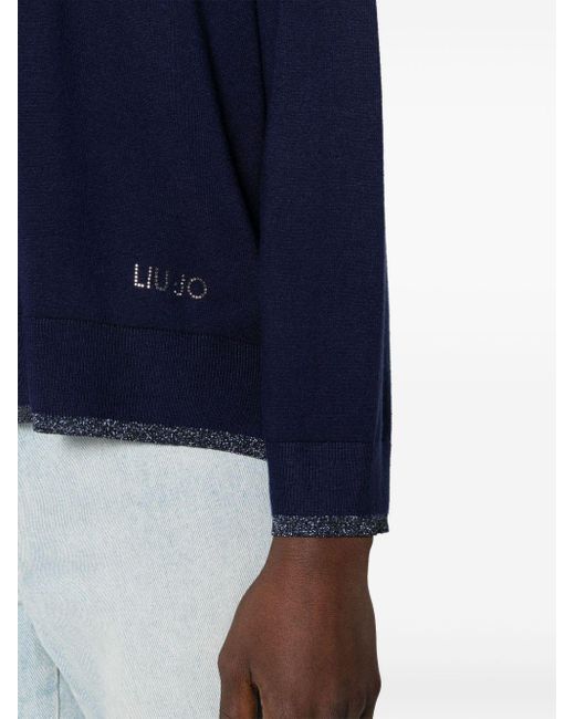 Maglione con strass di Liu Jo in Blue