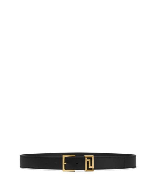 Versace White Greca Buckle Belt for men