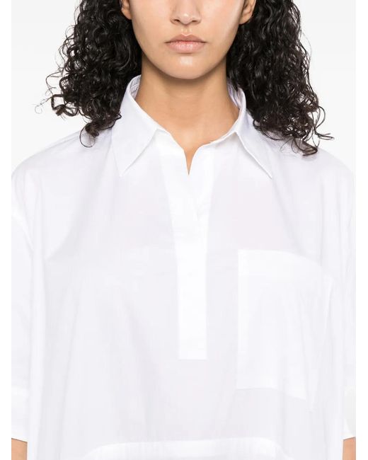 JNBY White Short-Sleeved Deconstructed Dress