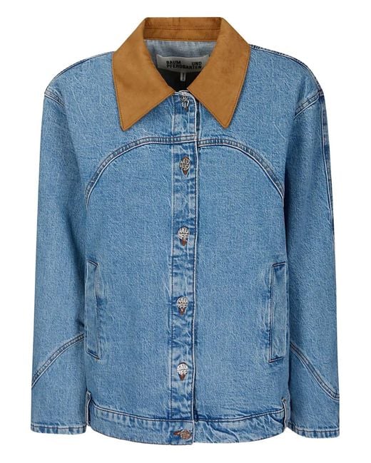 Baum und Pferdgarten Blue Suede-Collar Jacket