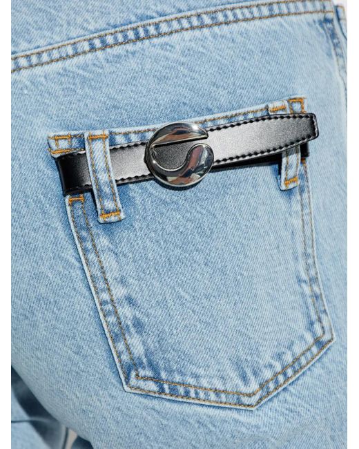 Coperni Blue Logo-Plaque Jeans