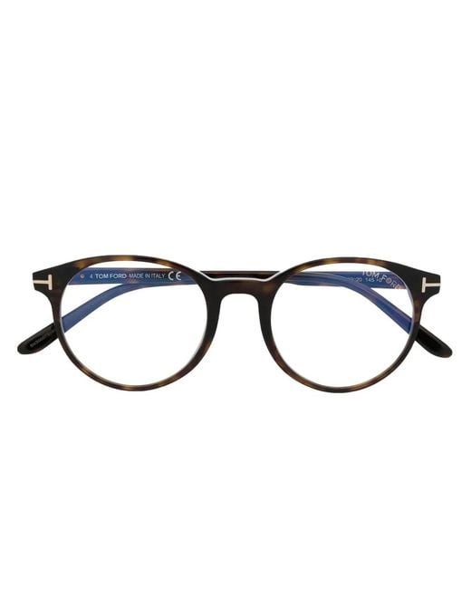 Tom Ford Brown Round-Frame Optical Glasses