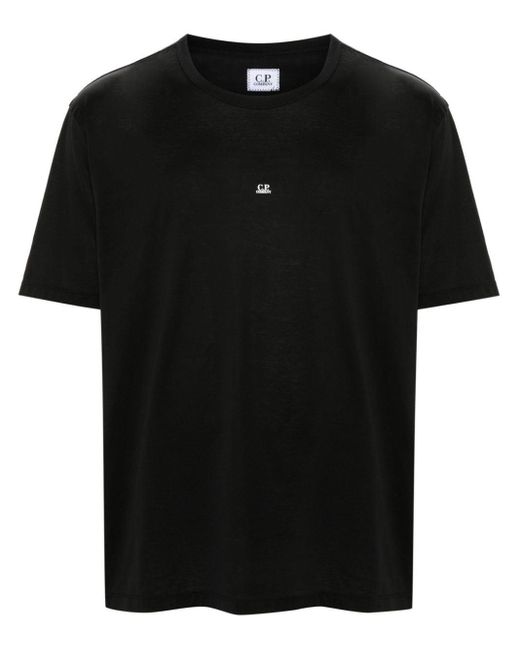 C P Company Black Logo-print Cotton T-shirt for men
