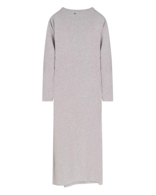 Boss Gray Knot-Detail Midi Dress