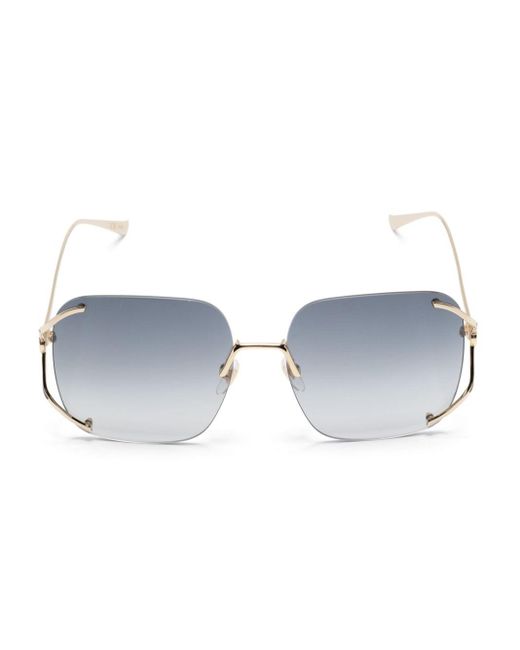 Gucci Metallic GG0646S 001 Square-frame Sunglasses