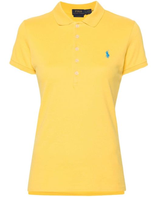 Polo Ralph Lauren Piqué Poloshirt in het Yellow