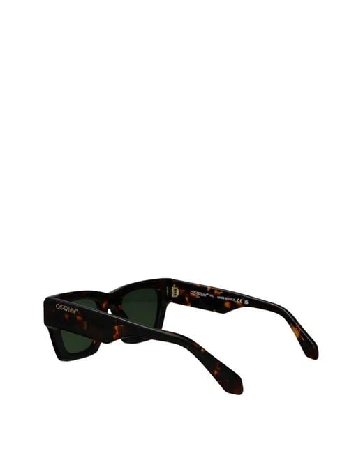 Off-White c/o Virgil Abloh Black Davie Tortoiseshell-Effect Sunglasses for men