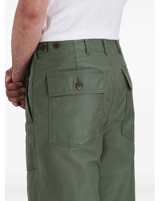 Fortela Green Newfatigue Patch-Pocket Trousers for men