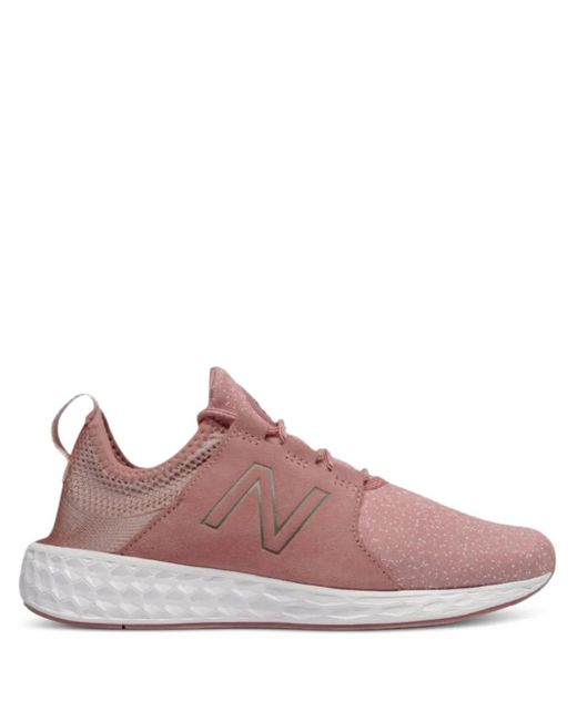 New Balance Pink Speckled Suede Trainers
