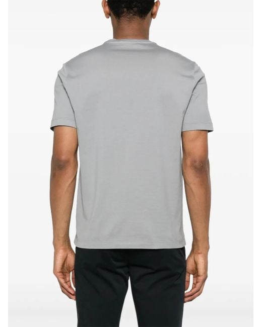Roberto Collina Gray Cotton T-Shirt for men
