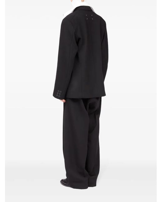 Maison Margiela Black Double-Breasted Wool Blazer for men