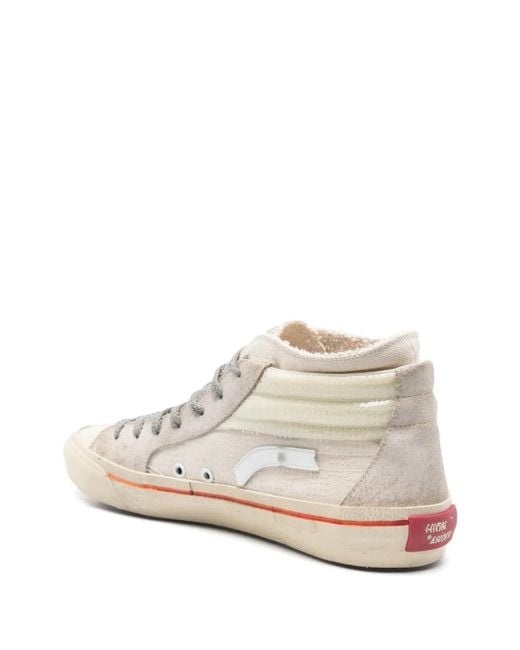 HIDNANDER White Baskate Sneakers for men
