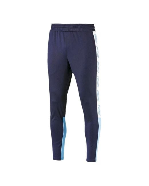 PUMA Blue A.C.E. Striped Track Pants for men