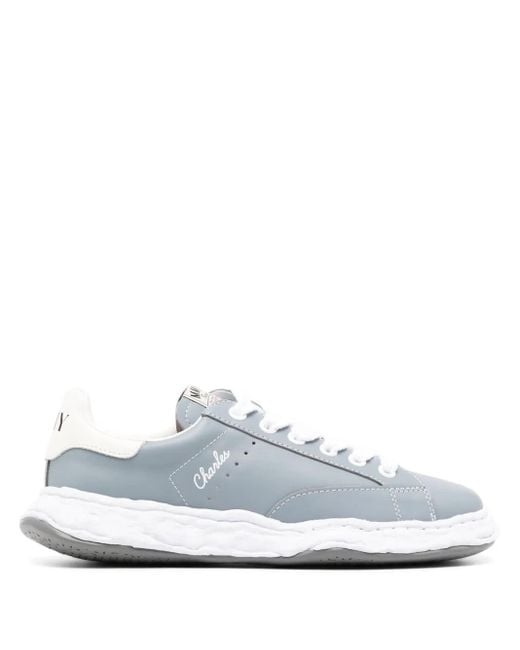 Maison Mihara Yasuhiro White Charles Lace-Up Leather Sneakers