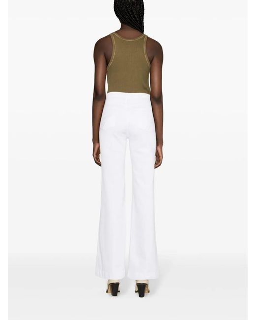 7 For All Mankind White "dojo" Jeans