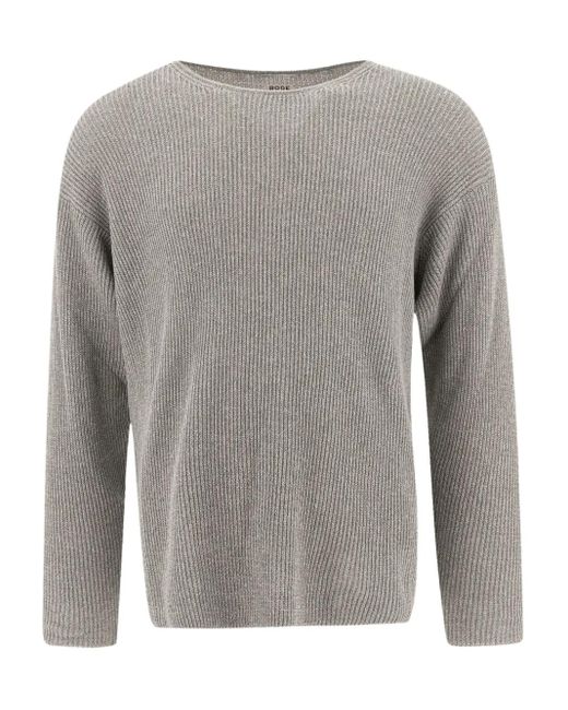 Bode Geribbelde Sweater in het Gray voor heren