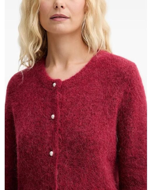 Munthe Red Povilla Button-Down Cardigan