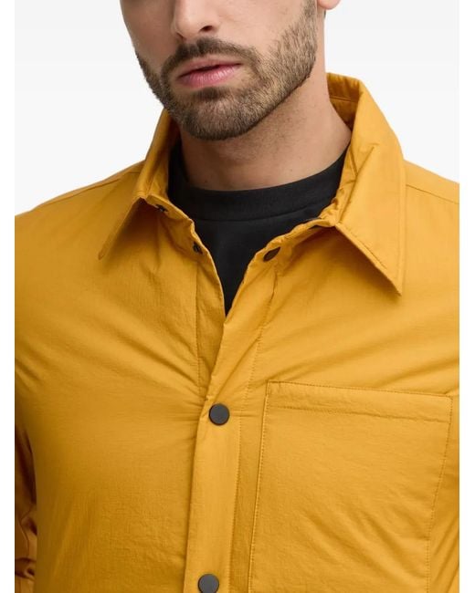 Benetton Yellow Buttoned Chest-Pocket Jacket for men