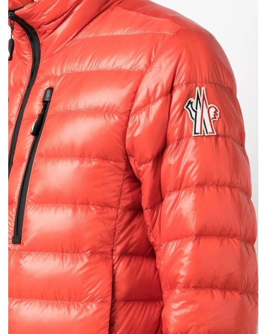 Moncler Gefütterte Jacke Mit Logo-Patch in Red für Herren