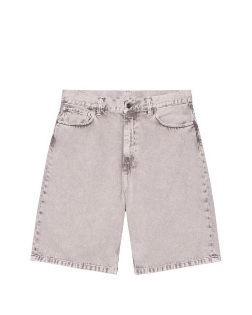 Carhartt White Landon Chalk-Wash Shorts for men