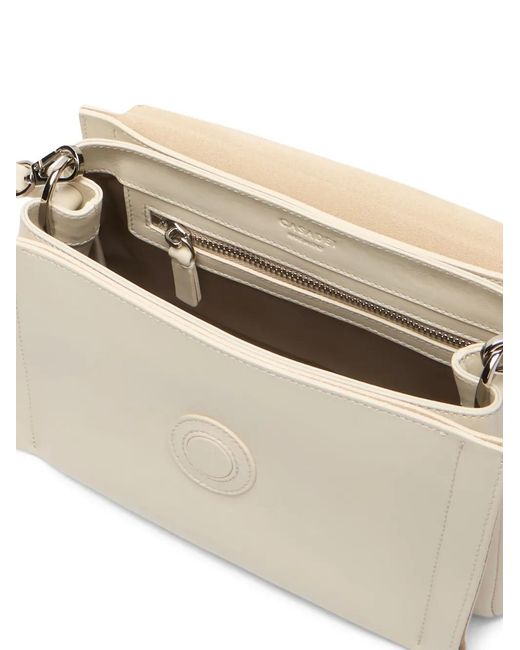 Casadei Natural Brera Logo-Detail Shoulder Bag