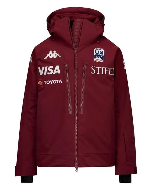 Veste De Ski Zippée À Capuche Kappa pour homme en coloris Red