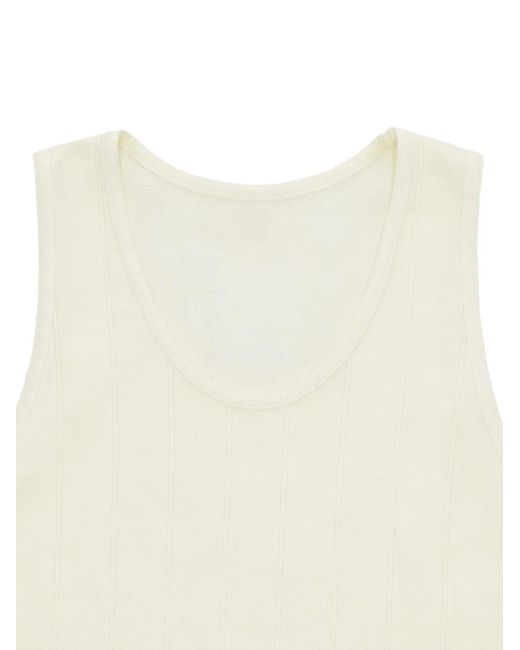 Fortela White Dylan Canottiera Ribbed Tank Top for men