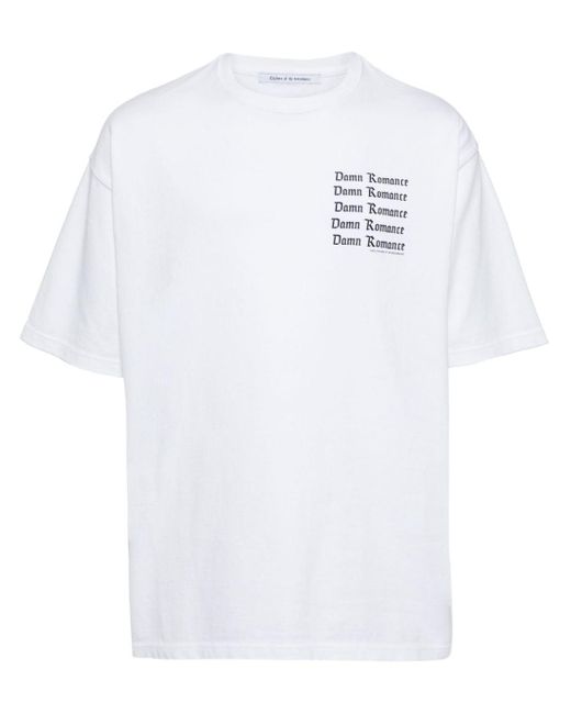Children of the discordance White Slogan-print Cotton T-shirt for men