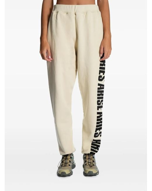 メンズ Aries Cotton Track Pants Natural