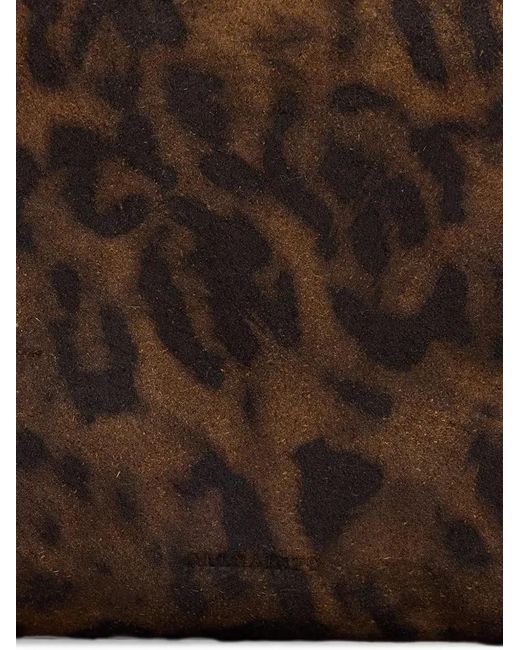 AllSaints Black Rosalie Leopard Leather Crossbody Bag