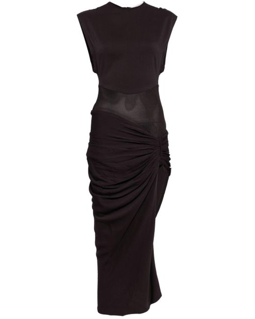 Robe Fusion à fronces Christopher Esber en coloris Black
