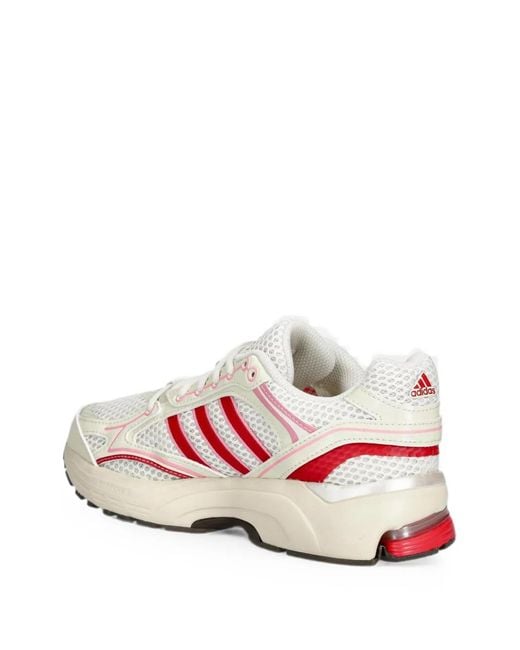 Adidas Pink Mesh-Panelled Logo-Patch Sneakers