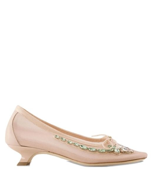 Pumps Con Strass 30Mm di Simone Rocha in Pink