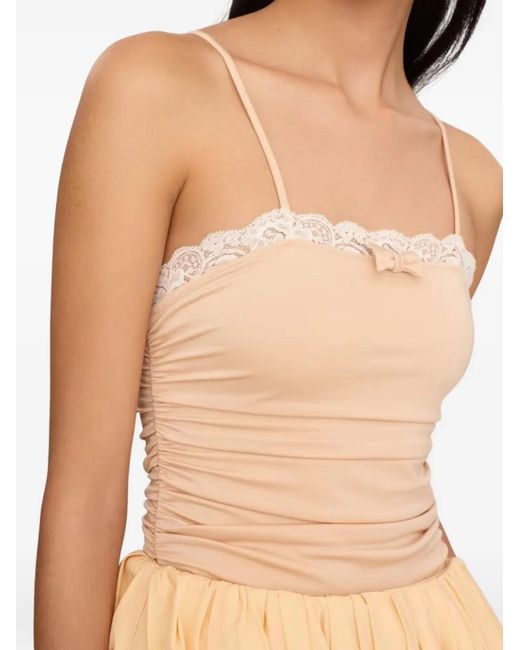 Chloé White Lace-Trim Bodysuit