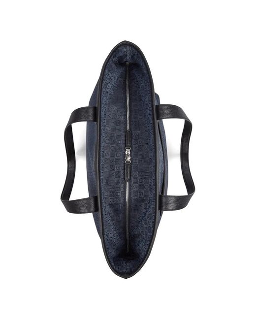Borsa Tote Stamp di Smythson in Blue