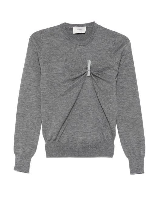 Coperni Gray Clip-Detail Jumper