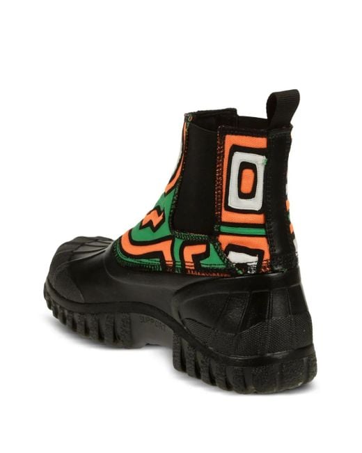 Diemme Black Leather Ankle Boots for men