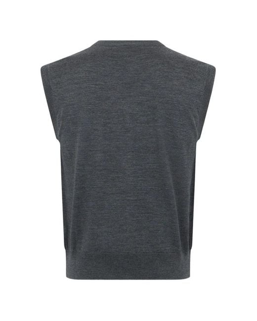 DSquared² Gray D2 Wool Gilet for men