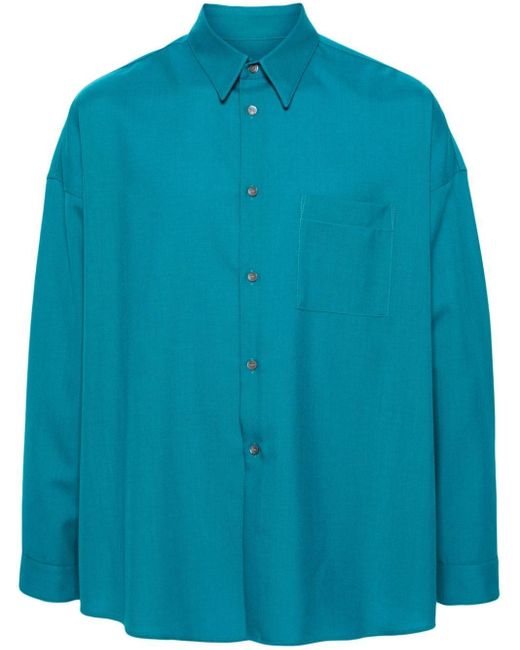 Marni Poloshirt mit Logo-Patch in Blue für Herren