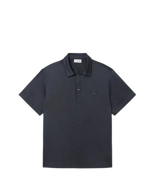 Lacoste Blue Logo-Patch Polo Shirt for men