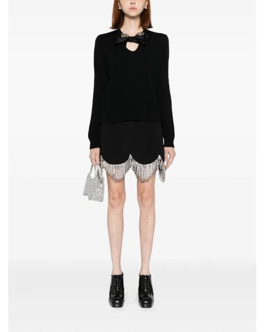 Dice Kayek Black Wool Blouse