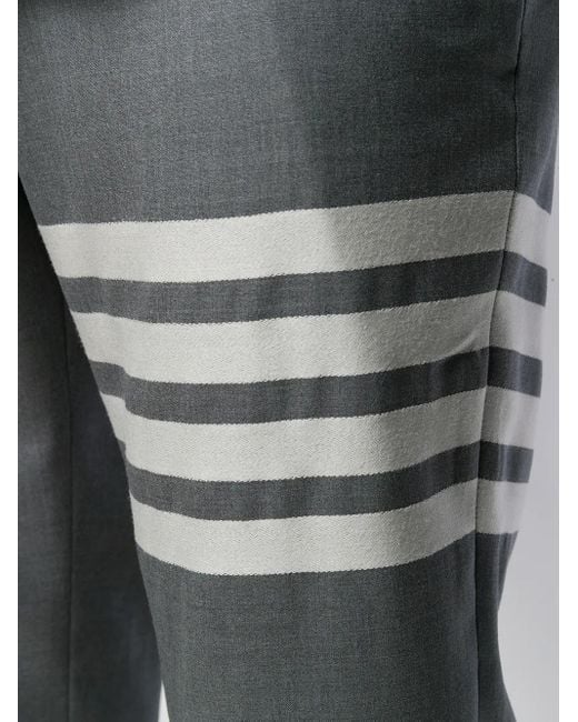 Thom Browne Gray Plain Weave Suiting Track Pants for men