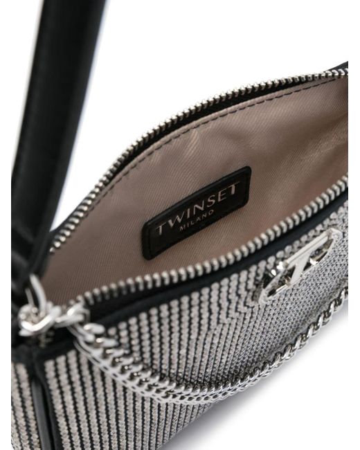 Twin Set Black Petite Crystal-embellished Shoulder Bag