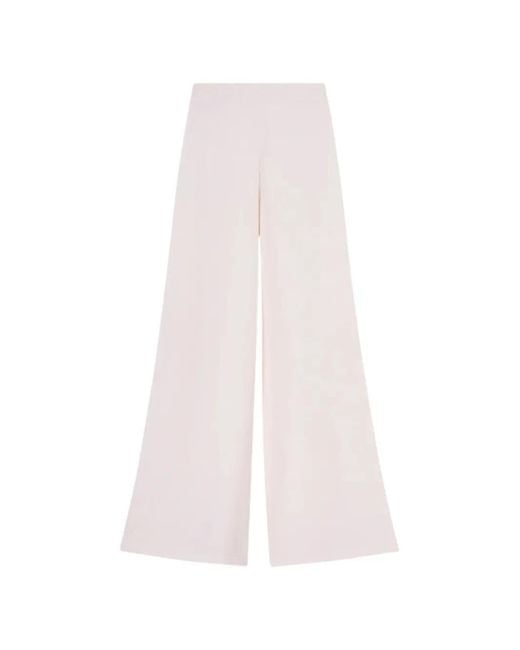 Fedeli White Wide-Leg Trousers