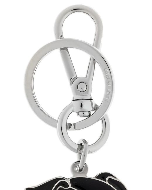 Fendi White Dog Pendant Keyring for men