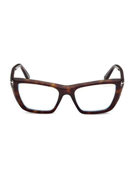Tom Ford Brown Cat-Eye Frame Eyeglasses