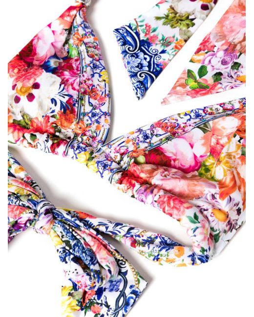 Camilla White Dutch is Life Bikini mit Blumen-Print