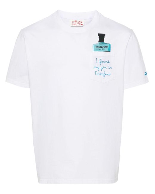 Mc2 Saint Barth T-shirt Met Grafische Print in het White voor heren