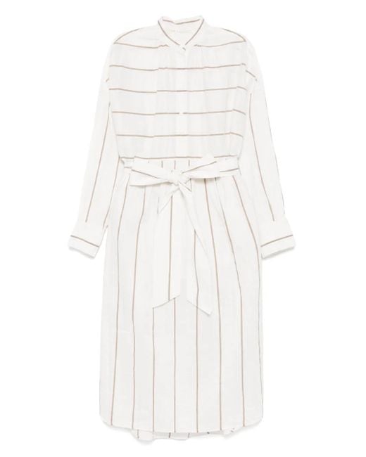 Forme D'expression White Striped Dress